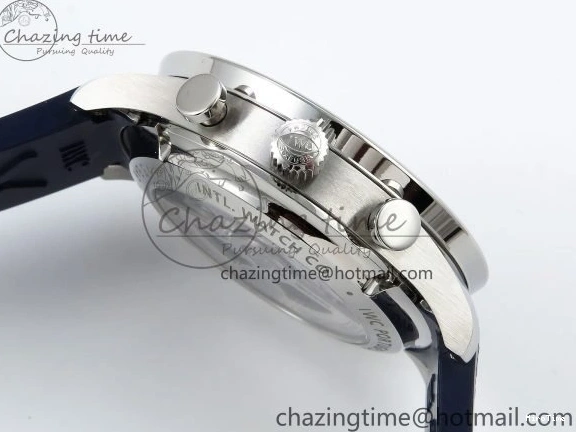 MIROTIME 0211 Casual Portuguese Chrono IW3716 Z+F 1:1 Best Edition White Dial on Blue Rubber Strap A 7016